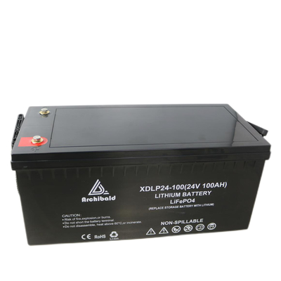 قوارب Lifepo4 بطارية 24 فولت 100ah OEM / ODM دورة حياة طويلة